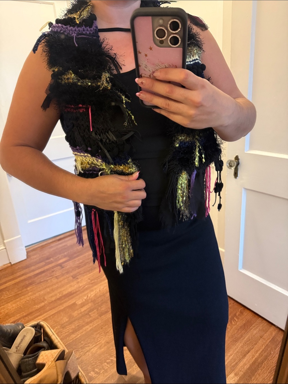 Funky unique “Art2Wear Coat Candy by Linda Schwartz ” scarf